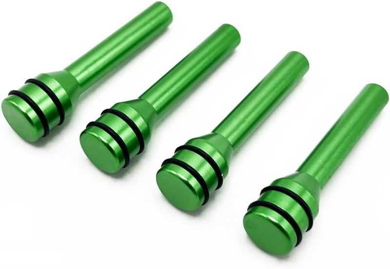 ZIMISI 4PCS Car Door Lock Knobs, 1.93" x 0.47" Safety Door Lock Cover, Aluminum Alloy Car Inner Door Pull Pins Replacement, Door Lift Bolt Decorative Accessory for Cars, SUVs, Trucks (Green) - Image 1